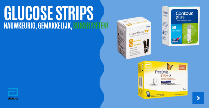 Bestel of koop nu gemakkelijk je glucose of suiker strips bij Dia-Centrum.nl!